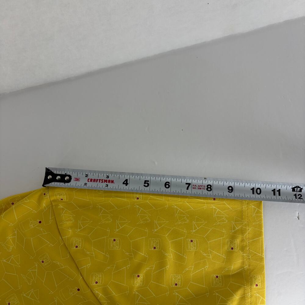 William Murray Men's Yellow Off the Rocks Martini Glass Print Polo Shirt Large - Picture 6 of 16